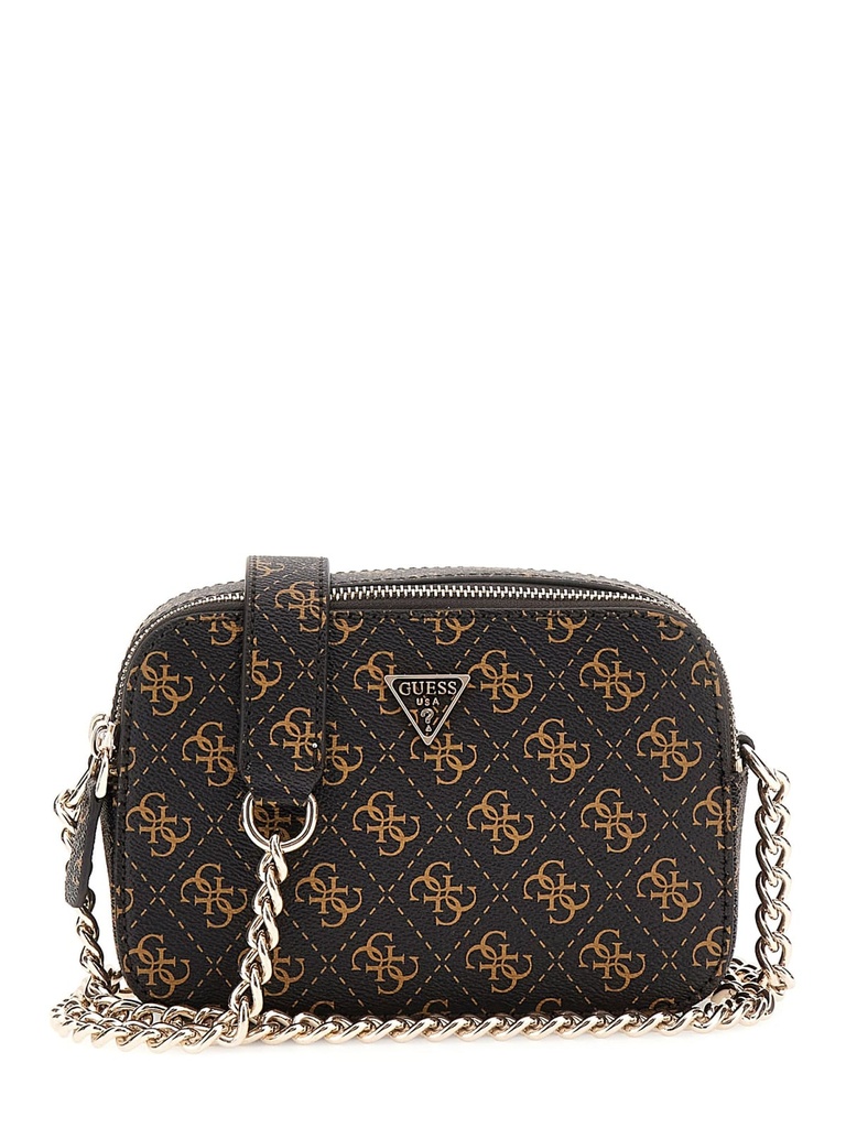 Bolso Guess Noelle II Crossbody Camera Negro/Marrón HWQG9672140-BNL