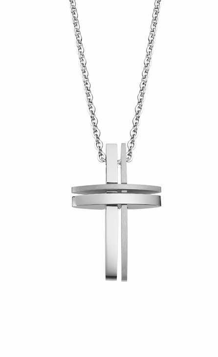 Collar Lotus Style Cruz Hombre Acero Inox LS1984-1/3