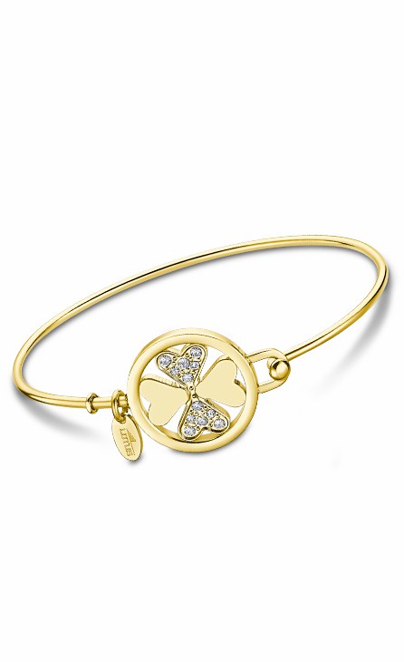 Pulsera Lotus Style Millennial Acero Dorado y Circonitas LS2119-2/1