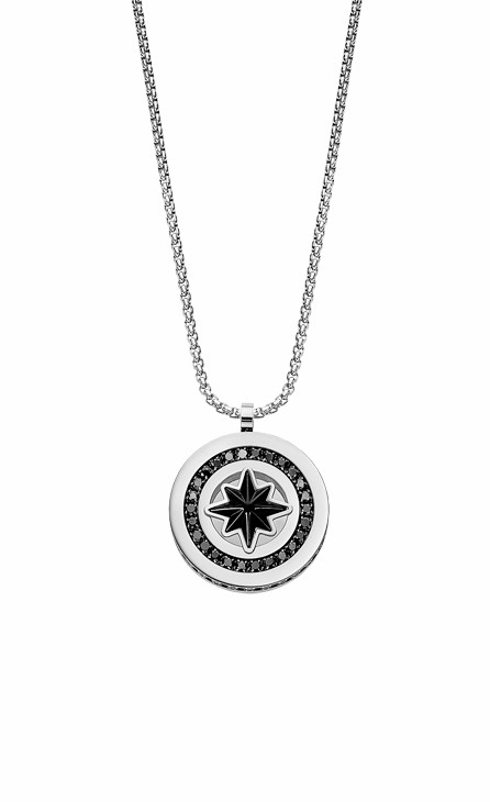 Collar Lotus Style Men in Black Estrella Hombre Acero Inox LS2368-1/1
