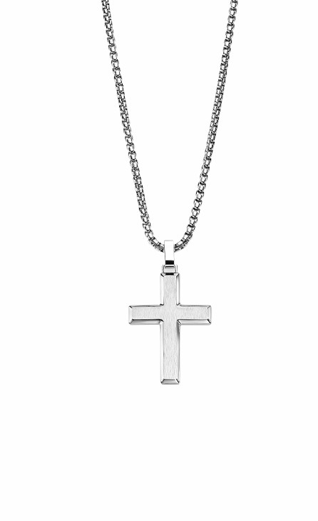 Collar Lotus Style Hombre Cruz Acero Inox LS2453-1/1