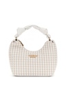 Bolso Guess Mini Mirema Hobo Trenzado Blanco Multi HWWG9631010-WML