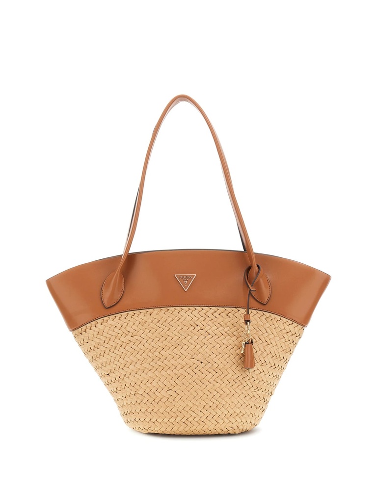 Bolso Guess Tote Venere de Rafia Camel HWWG963423-NRC