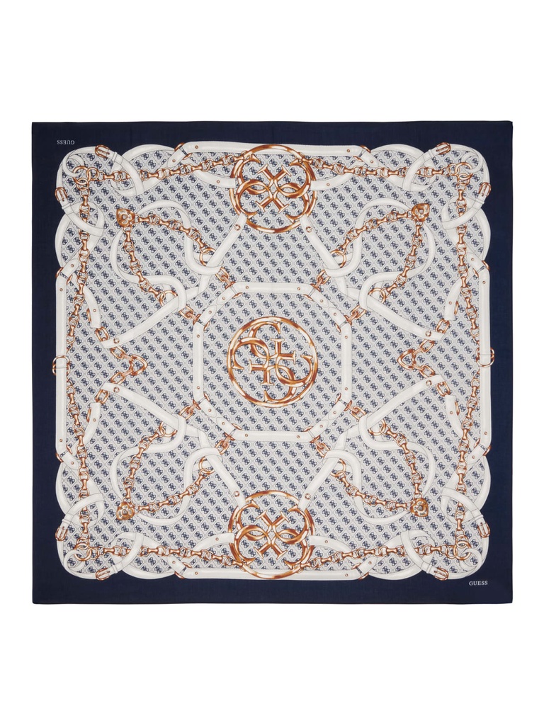 Bufanda Guess Kefiah Noelle con logotipo 4G-BLU