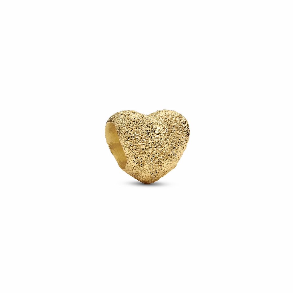 Charm Pandora Corazón Texturizado Dorado 764000C00