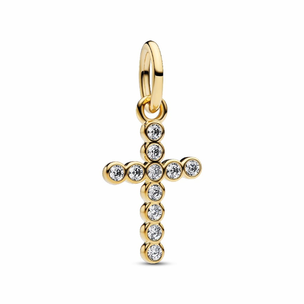 Charm Colgante Pandora Cruz Recubrimiento en oro de 14k
