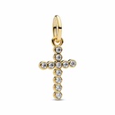 Charm Colgante Pandora Cruz Recubrimiento en oro de 14k