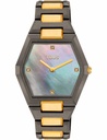 Reloj Tous Karat Analógico Brazalete Acero Negro, Dorado y Esfera Nácar Gris 3000144600