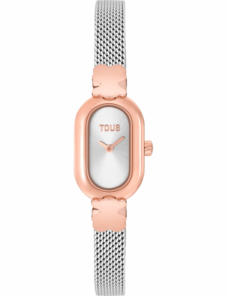 Reloj Tous Oval Icon Analógico Joya Brazalete Acero y Acero Rosado 3000145400