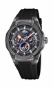  Reloj Lotus Vortex Fase Lunar Hombre Negro 18946/6