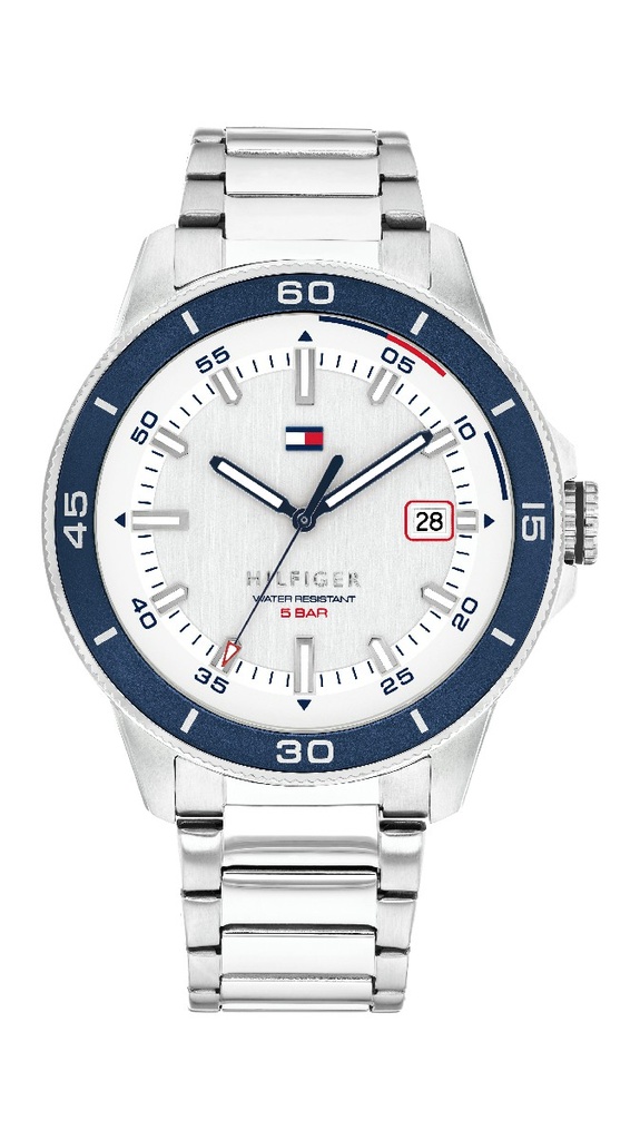 Reloj Tommy Hilfiger Hombre Remy Plateado y Azul Analógico 1792227