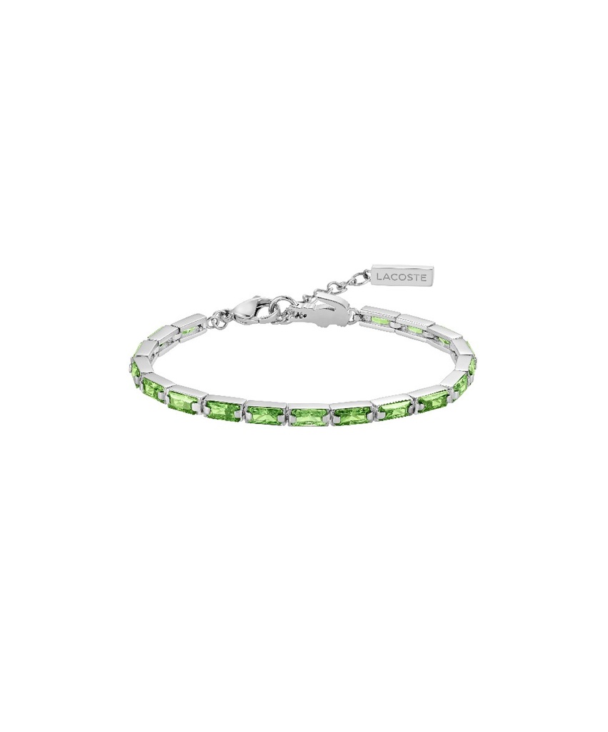 Pulsera Lacoste Duchess Acero Inoxidable Circonitas Verdes Mujer 2040500