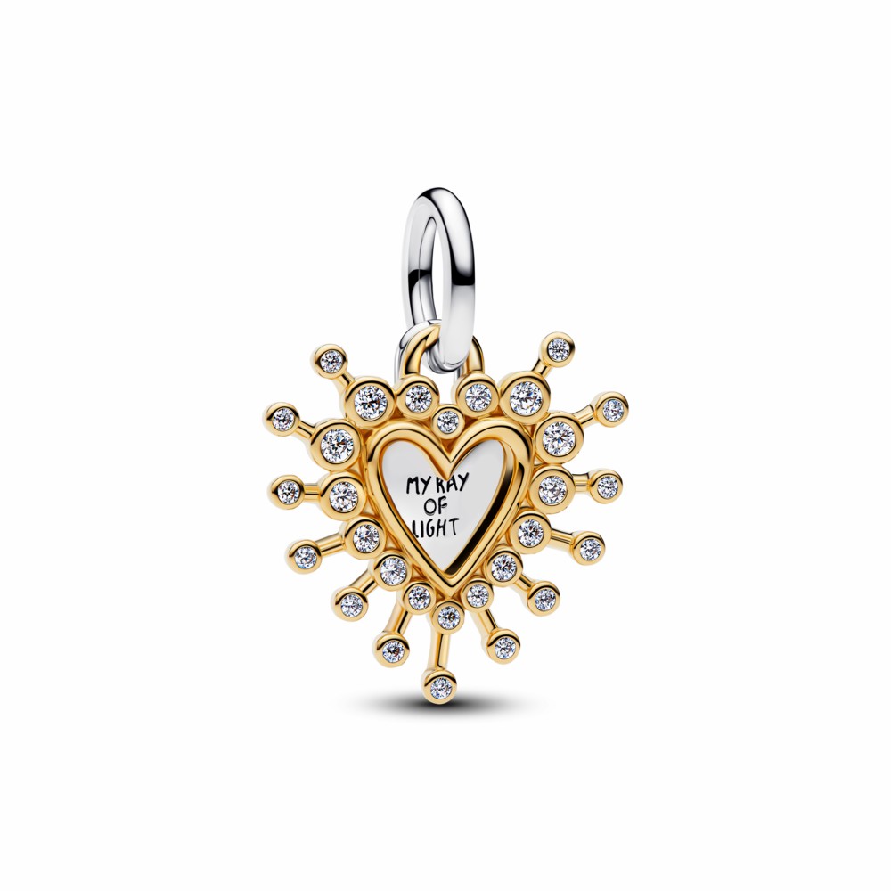 Charm Pandora Colgante Doble Corazón Radiante 764141C01