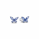 Pendientes Pandora Botón Mariposa Azul 294230C01