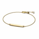 Pulsera Pandora de Cadena Barra Grabable Recubrimiento en oro de 14k