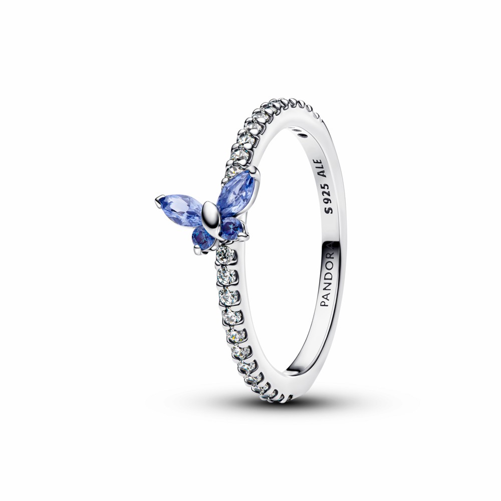 Anillo Pandora Mariposa Azul Brillante 194269C01
