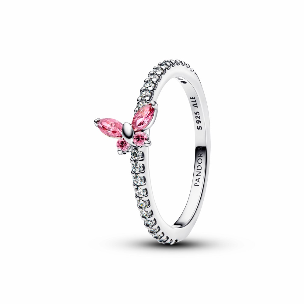 Anillo Pandora Mariposa Rosa Brillante 194269C02