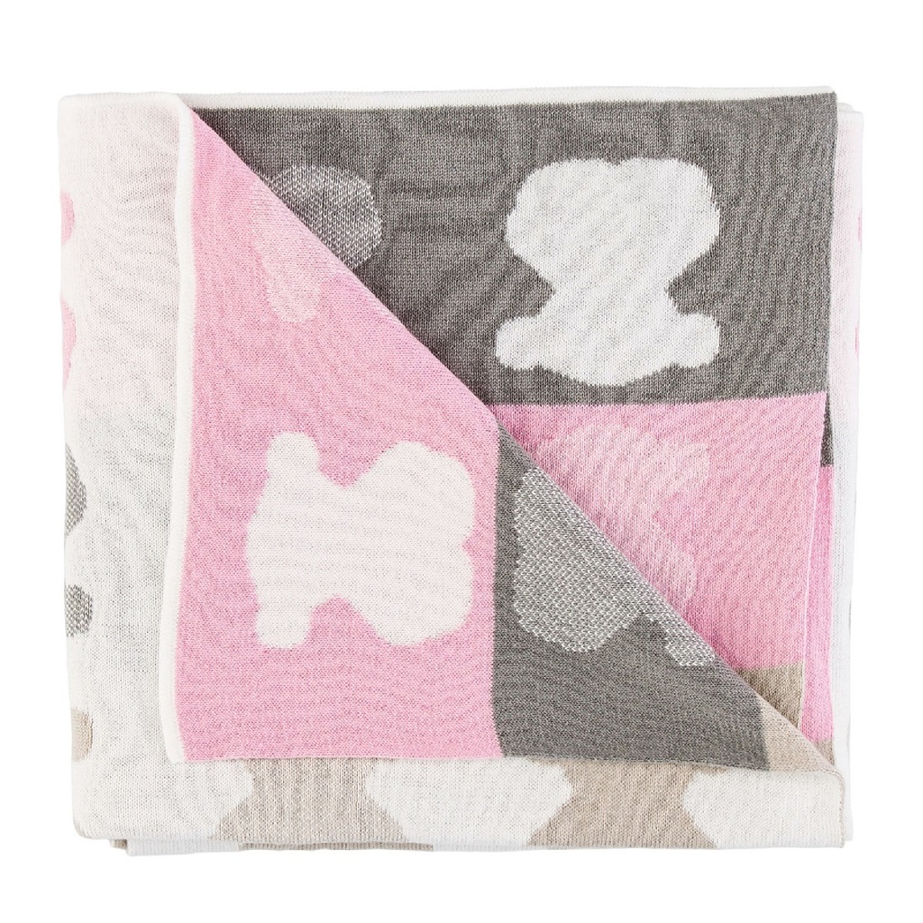 Manta Tous Baby Reversible Mini Cuna Rosa NILO-501-47