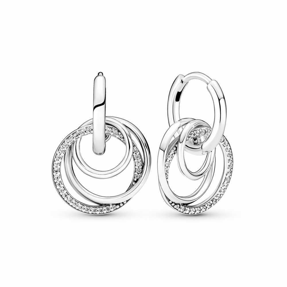 Pendientes Pandora Aro Círculo Familiar Siempre 291156C01