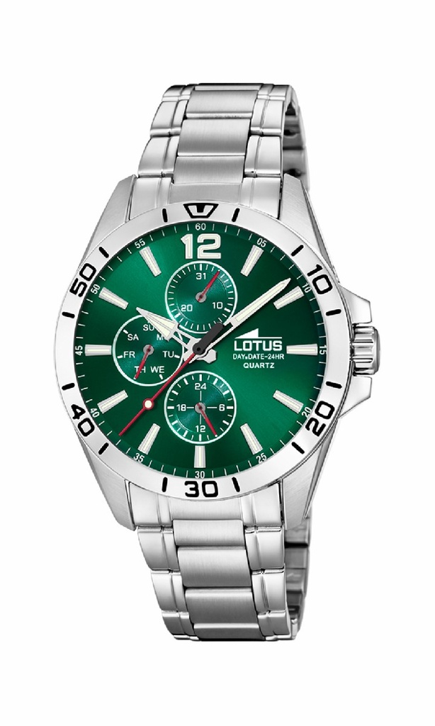 Reloj Lotus Multifunción Hombre Acero y Esfera Verde 18812/7