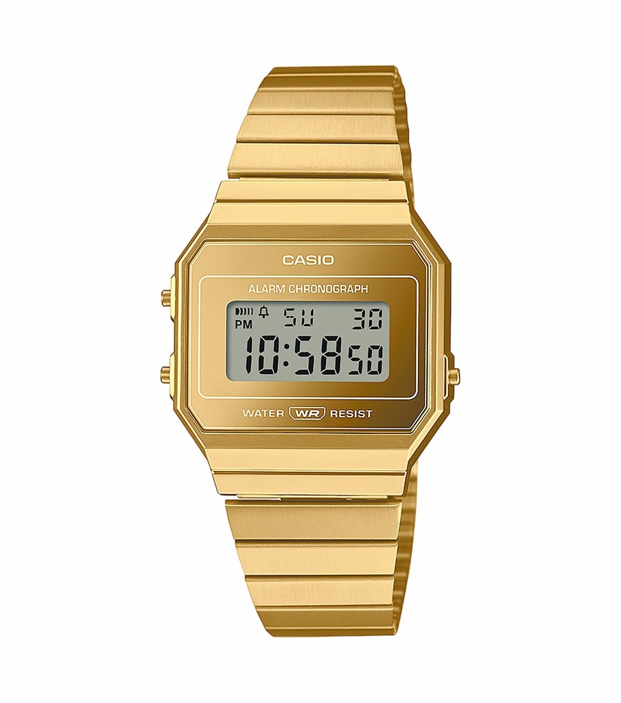 Reloj Casio Vintage Mujer Digital Acero Dorado A700WEVG-9AEF 