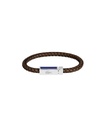 Pulsera Lacoste Rokel Piel Trenzada Marrón y Acero Inoxidable Hombre 2040450
