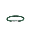 Pulsera Lacoste Rokel Piel Trenzada Verde  y Acero Inoxidable Hombre 2040449
