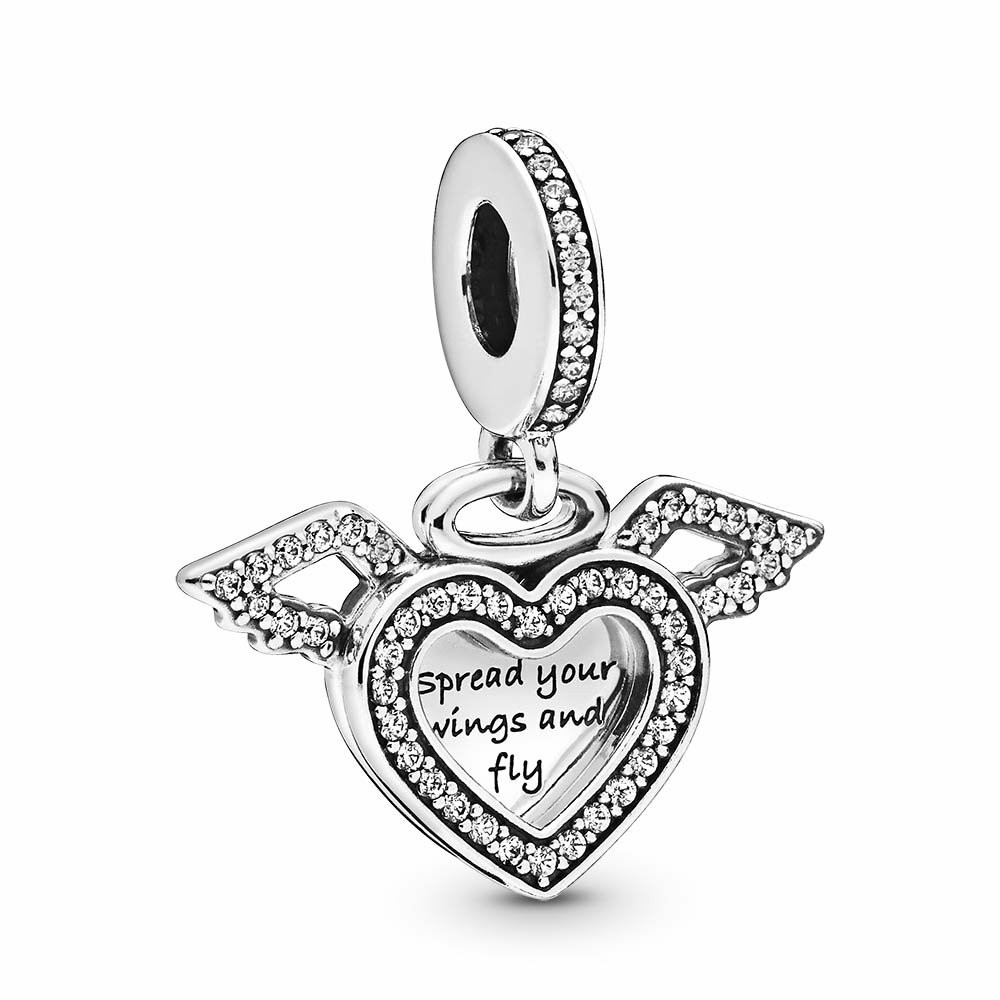 Charm Colgante Corazón y Alas de Ángel 798485C01