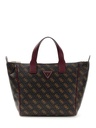 Bolso Guess Follie Small Tote Marrón/Negro/Burdeos TWLQ9676019-BNL