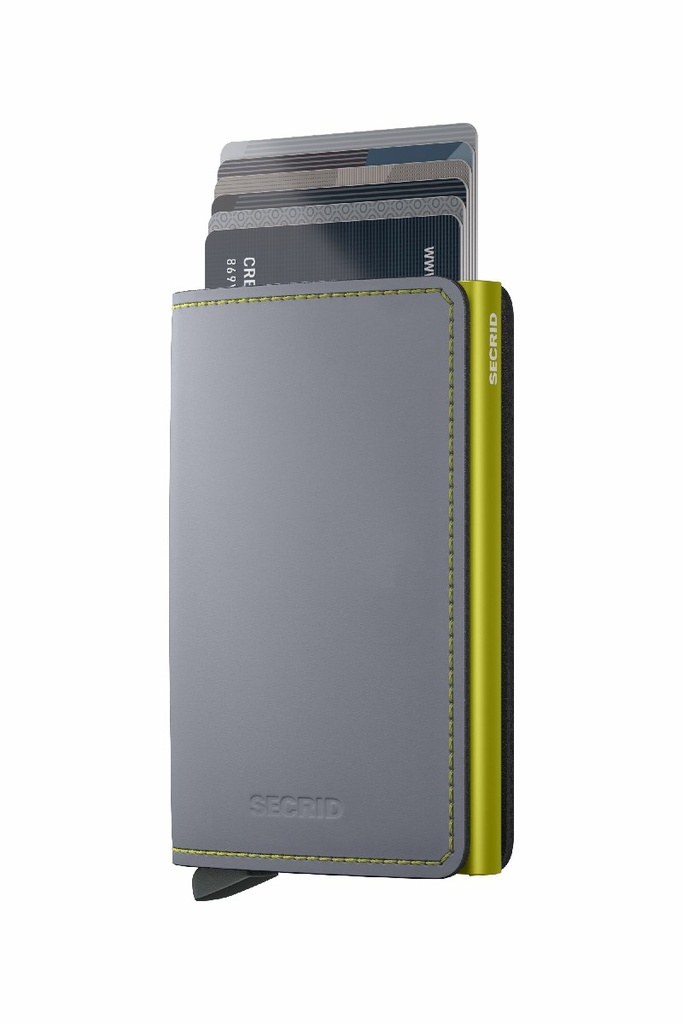 Cartera Secrid Slimwallet Matte SM-Grey & Lime