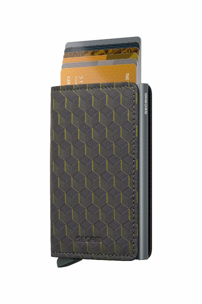 Cartera Secrid Slimwallet Optical SOp-Grey-Yellow