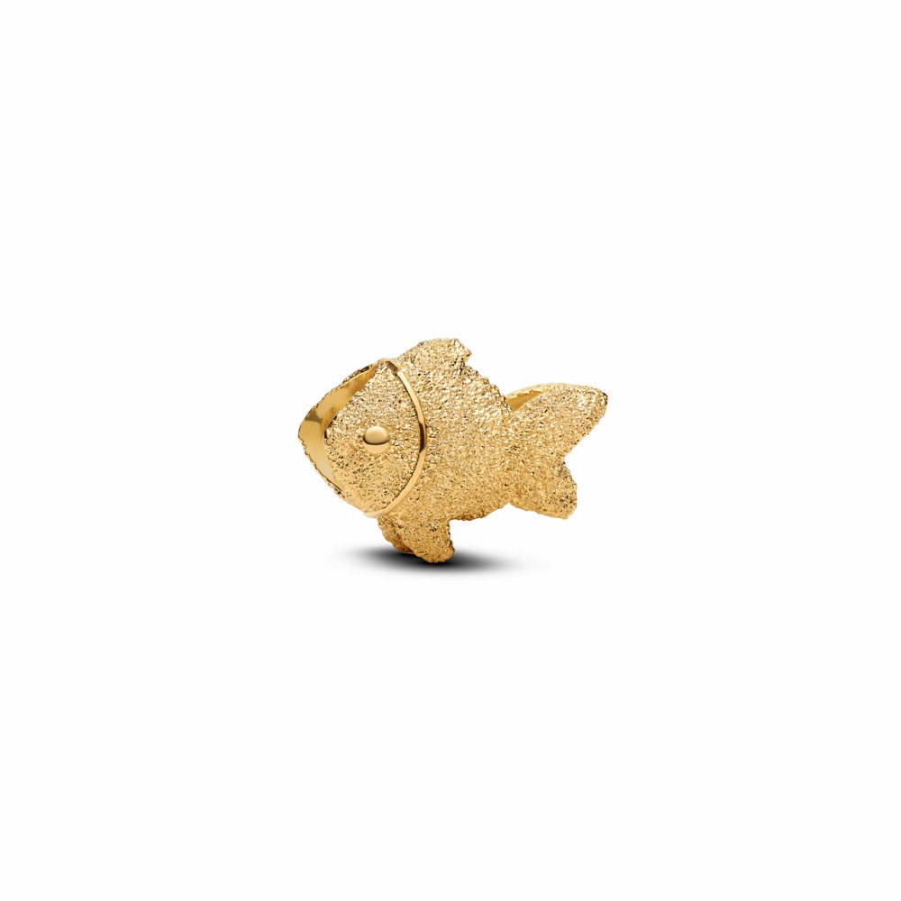 Charm Pandora Mini Pez Textura Dorado 764522C00