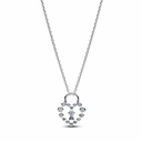 Collar Pandora Candado Corazón Brillante Plata 394416C01-50
