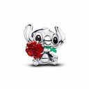 Charm Pandora Stitch de Disney con Rosa Cristal de Murano 794378C01