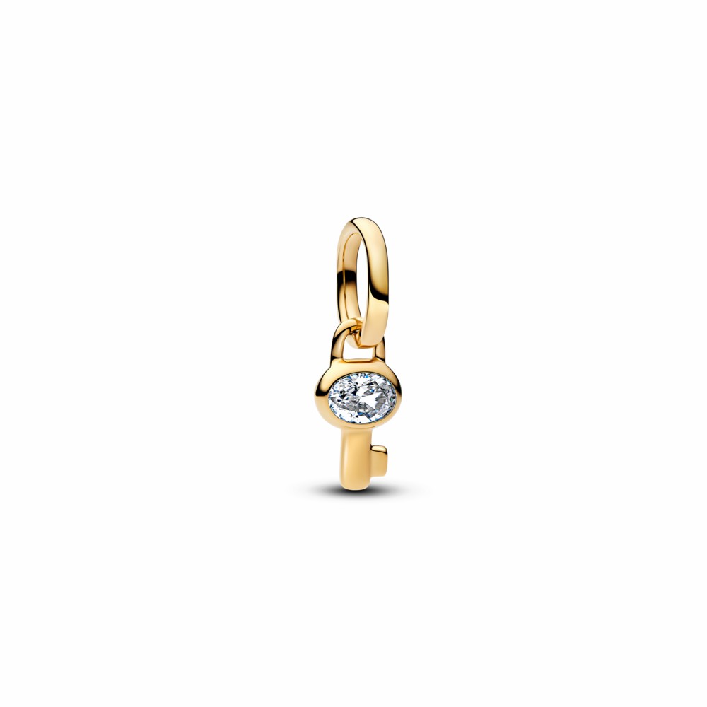 Charm Pandor a Mini Colgante Llave Dorado 764339C01