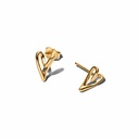 Pendientes Pandora Botón Corazón Pequeño Forma Orgánica Dorados 264393C00