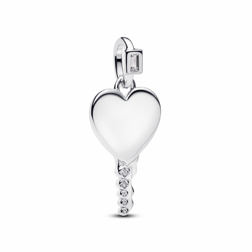Colgante Pandora Etiqueta Grabable Llave Corazón Plata 394353C01