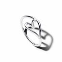 Anillo Pandora Corazón Pequeño Forma Orgánica Plata 194361C00