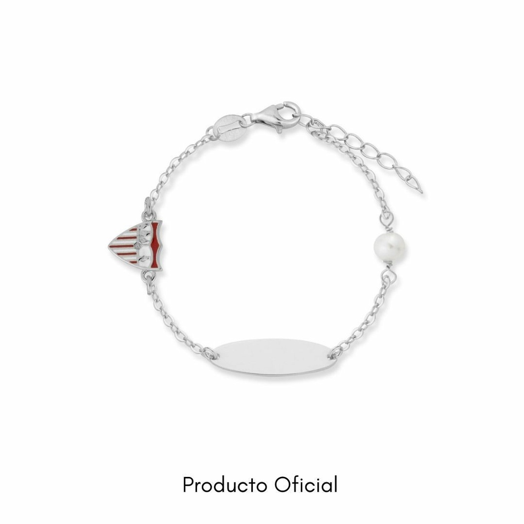 Esclava Plata Escudo Color y Perla Sevilla FC CJ2005A