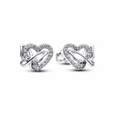 Pendientes Pandora Botón Corazón y Mariposa 294476C01