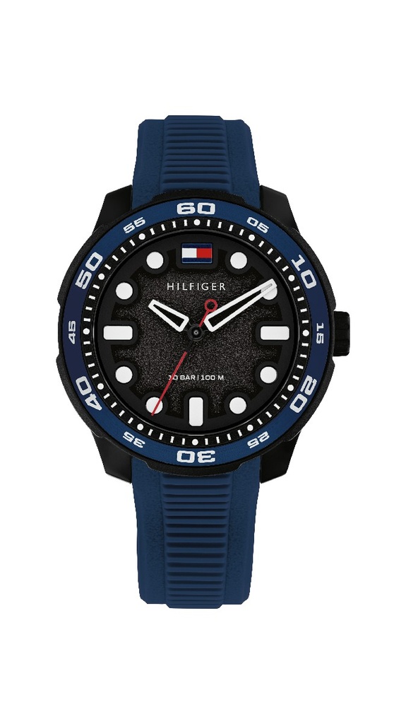 Reloj Tommy Hilfiger Analógico Niño Silicona Azul y Negro 1720053