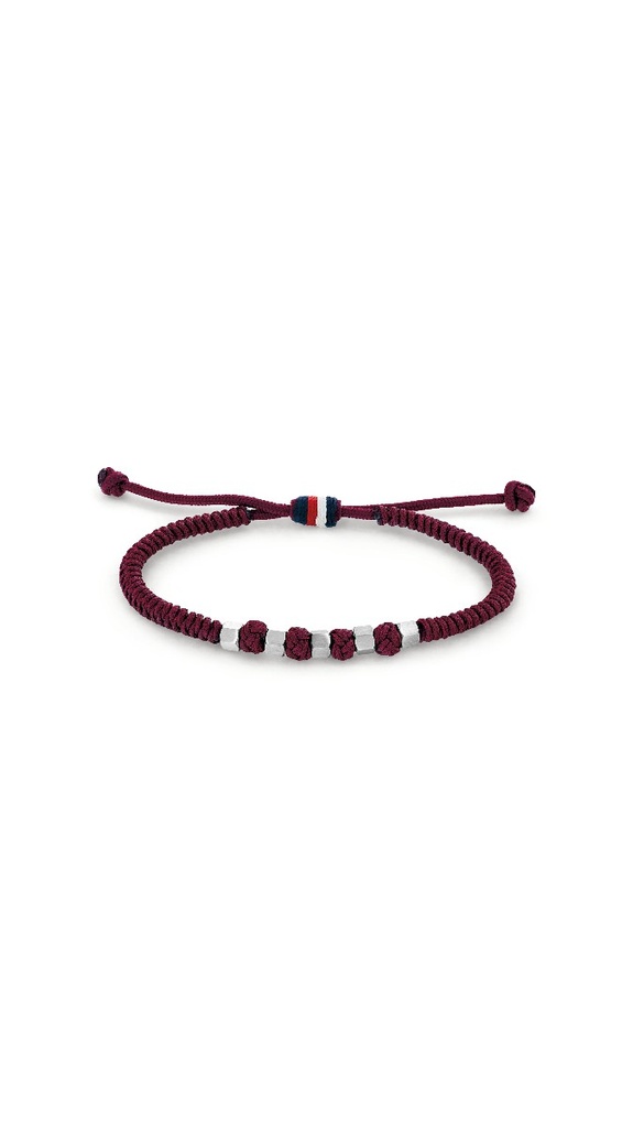Pulsera Tommy Hilfiger Hombre Ajustable Nylon Rojo 2790678