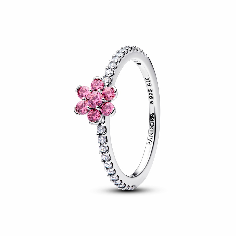 Anillo Pandora Flor Brillante Rosa 194499C02
