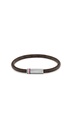 Pulsera Tommy Hilfiger Cuero Cordón Marrón y Acero Hombre 2790703