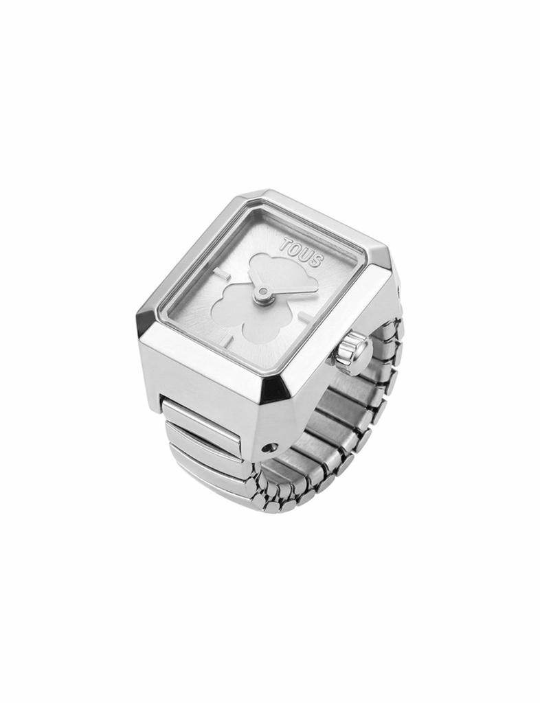 Reloj-Anillo Tous Karat SS Plateado Esfera Oso 12-14 3000151812