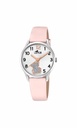 Reloj Lotus Junior Niña Piel Rosa y Esfera Blanca con Oso 18406/F