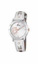 Reloj Lotus Junior Niña Piel Blanca y Esfera Plateada con Osito 18657/A