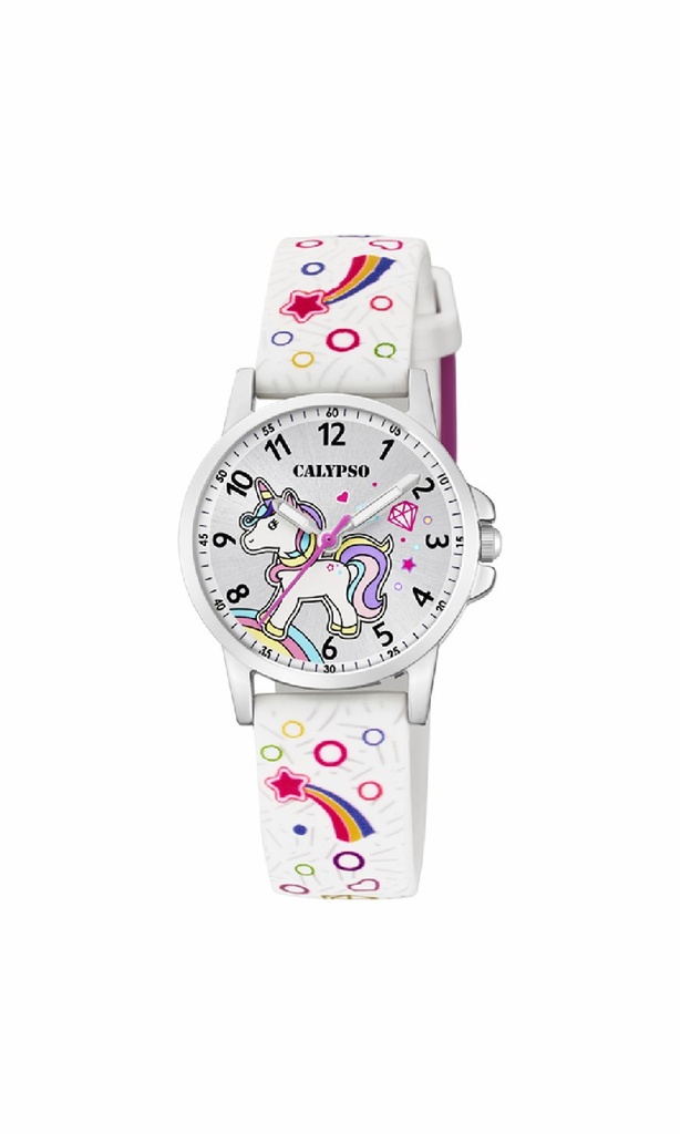 Reloj Calypso Junior Collection Analógico Niña Blanco Unicornio K5776/4