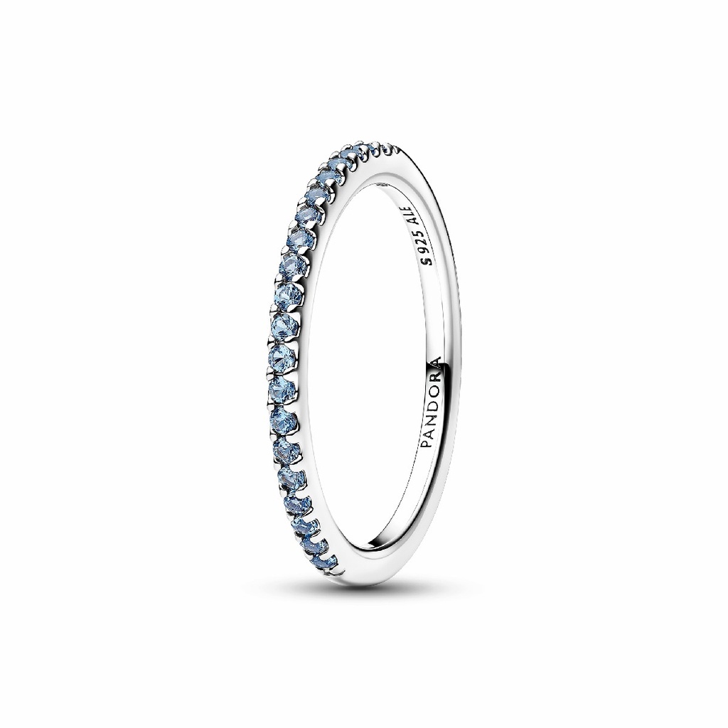 Anillo Pandora Banda Brillante Aguamarina 192999C03