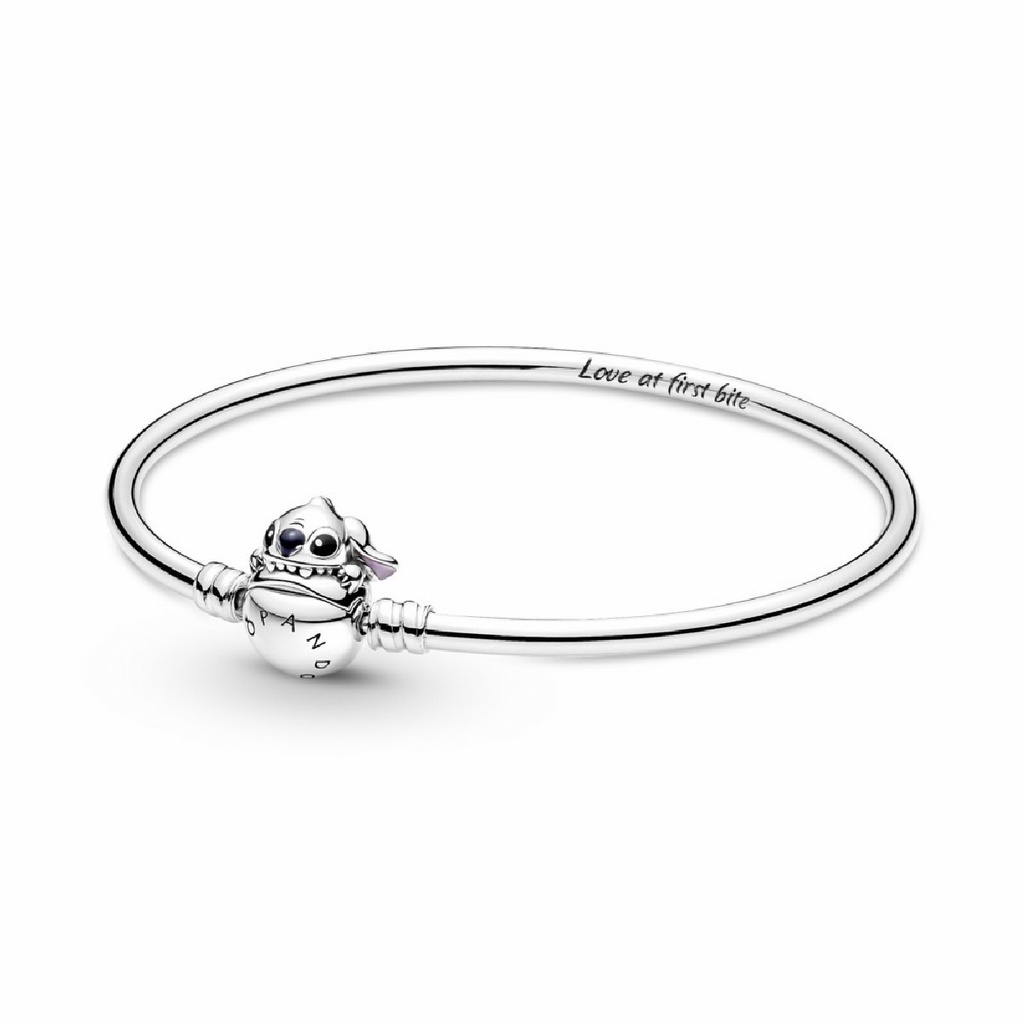 Pulsera Rígida Pandora Moments Cierre Mordisco Stitch de Disney